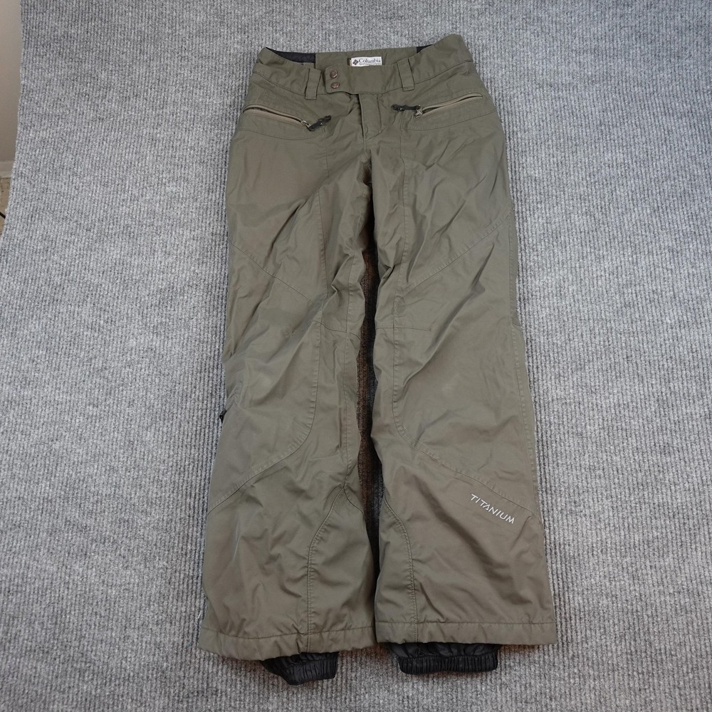 Columbia Titanium Snow Pants Womens Medium Green Insulated Ski Snowboard Winter